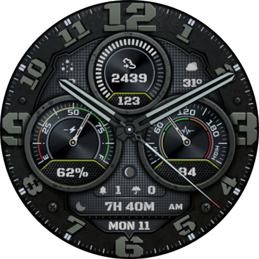 Tactical Analog Watch Face: S3 Galaxy Watch Face