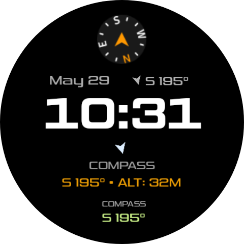 Compass Complication - WearOS Galaxy Watch Face