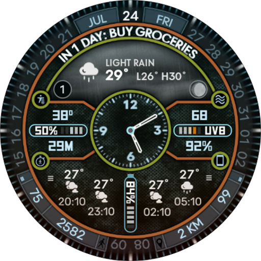 SimpleWF Weather - Digital Galaxy Watch Face