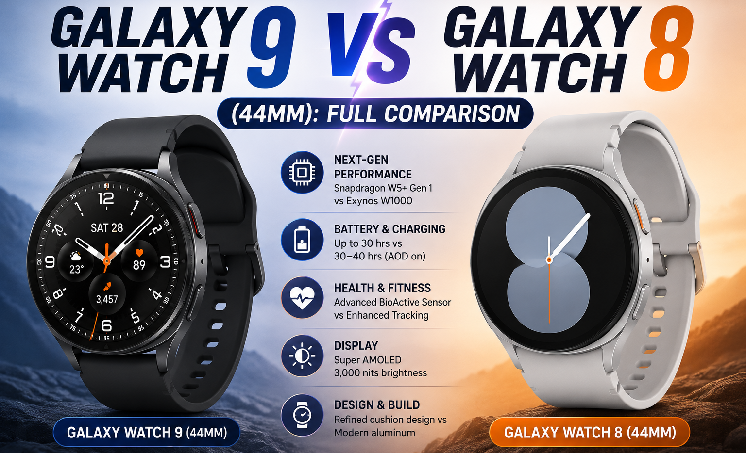 Galaxy Watch 9 vs Galaxy Watch 8 (44mm): Full Comparison